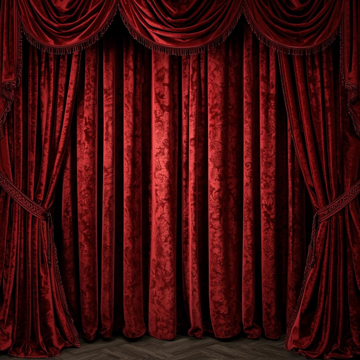 Full-length curtain view